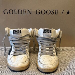 Golden Goose White and Gray High-Tops